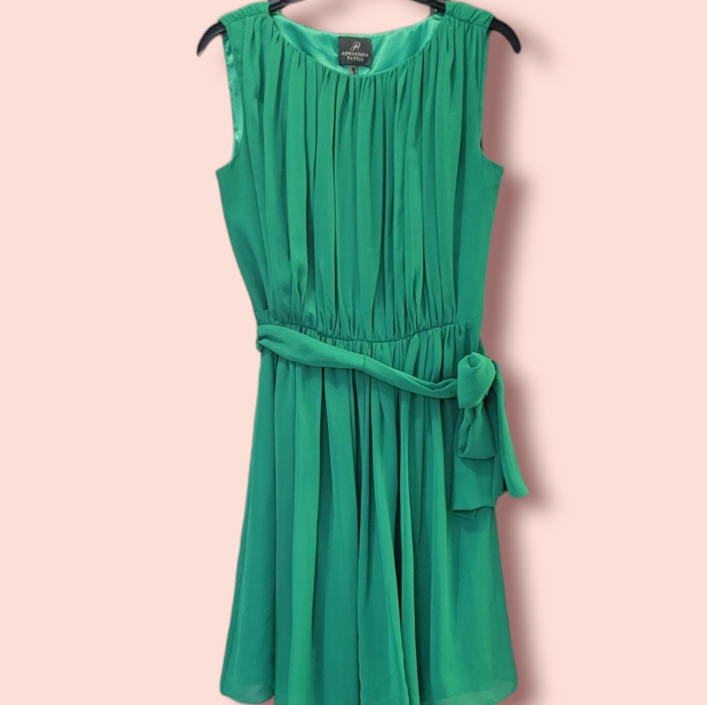 Knee length green dress